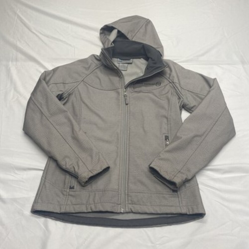 Free Country Women's Gray Softshell Hooded Jacket Size Small